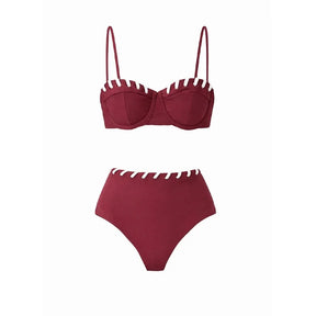 Conjunto de Biquíni Bandeau Tomara que Caia com Saia