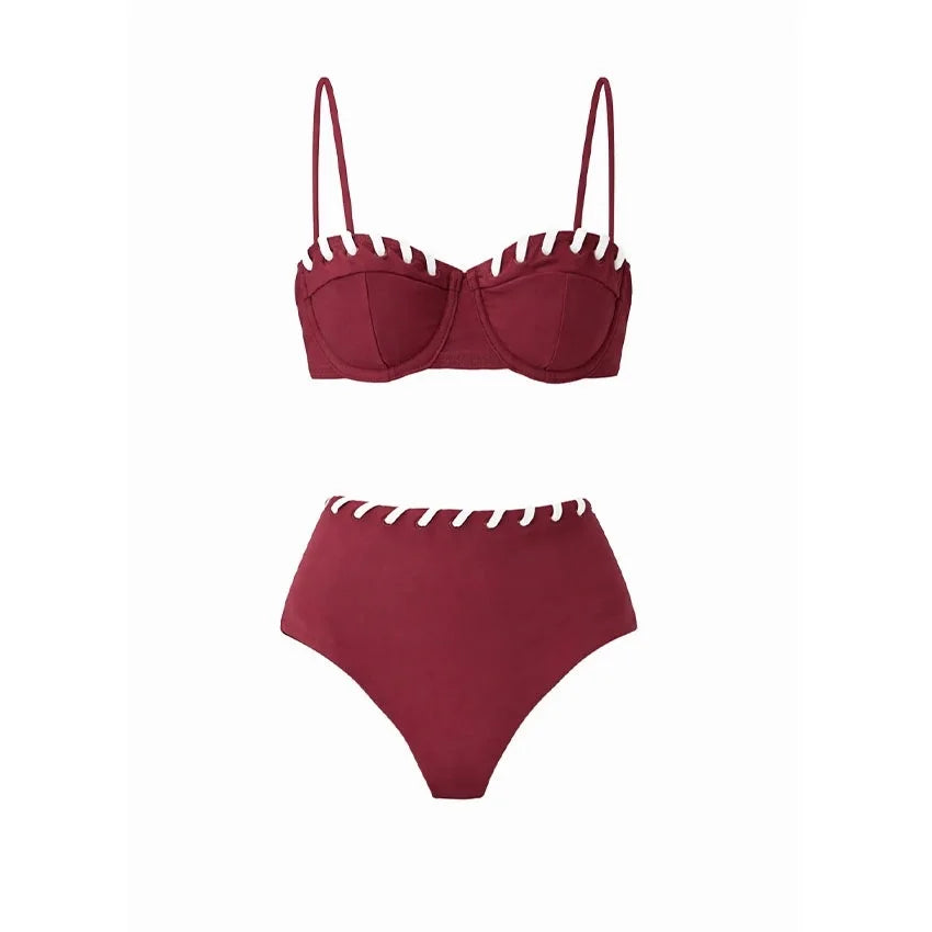 Conjunto de Biquíni Bandeau Tomara que Caia com Saia