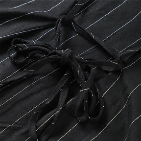 Conjunto Listrado - Colete e Mini Saia, Sem Mangas, Casual Elegante