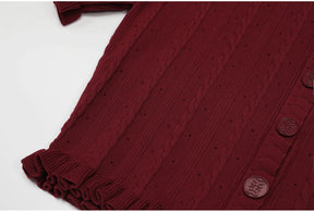 Conjunto Elegante em Tricot com Manga Curta e Saia