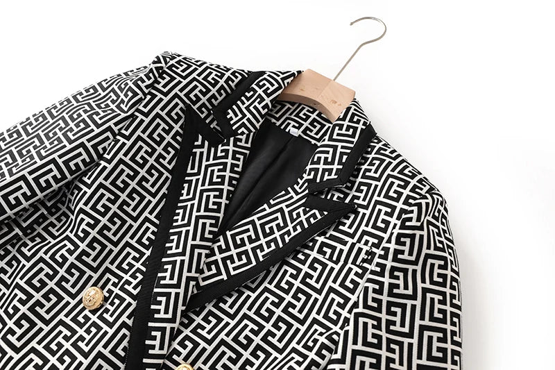 Blazer Com monograma alongado