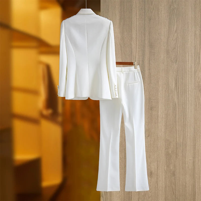 Conjunto Luxo Office - bordado com cristais
