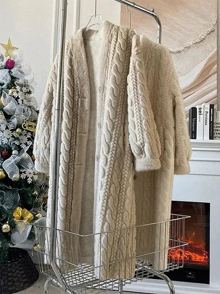 Sobretudo Blusão Tricô Super Quente