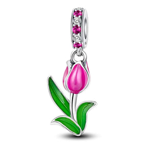 Berloque de Prata 925 – Coração, Flor, Trevo e Tartaruga