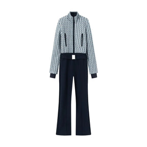 Macacão Feminino Esportivo Elegante – Proteção Térmica, Cintura Alta e Fechamento em Zíper impermeável