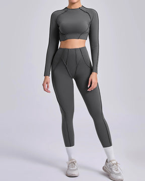 Conjunto Fitness Feminino  – Legging + Blusa Manga Longa | Conforto, Elasticidade e Performance