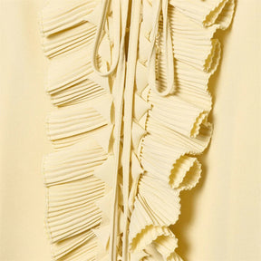 Conjunto Camisa com Babados & Saia Midi Casual Primavera/Verão