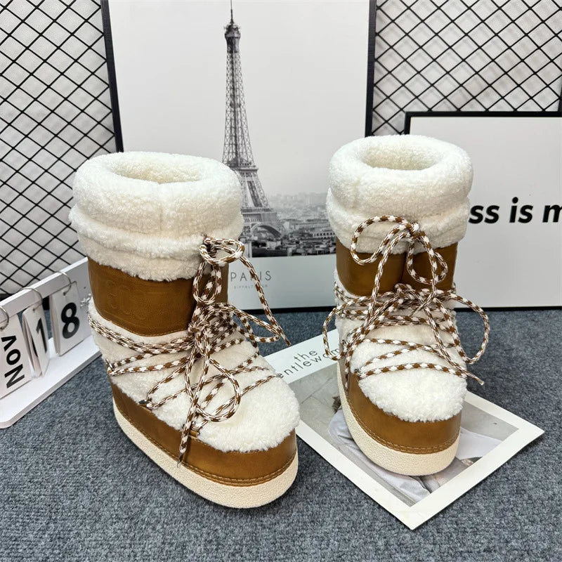 Bota de Inverno Aveludada Antiderrapante- Coleção SKI