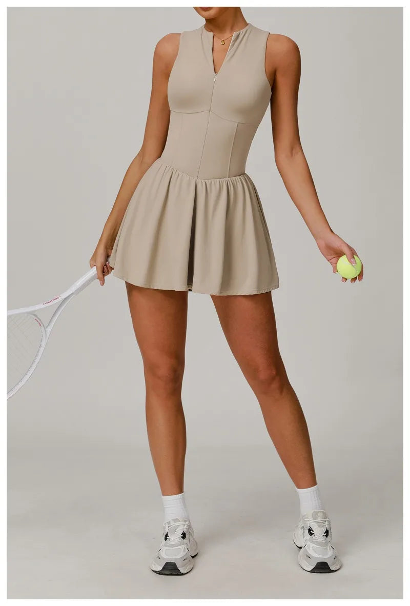 Vestido Esportivo com Saia Integrada – Conforto, Antiamassado e Secagem Rápida
