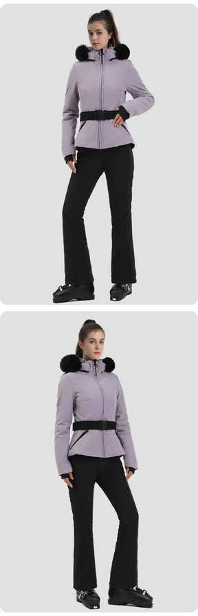 Jaqueta Feminina de Inverno para Ski e Snowboard – impermeável, Capuz e Tecnologia Corta-Vento