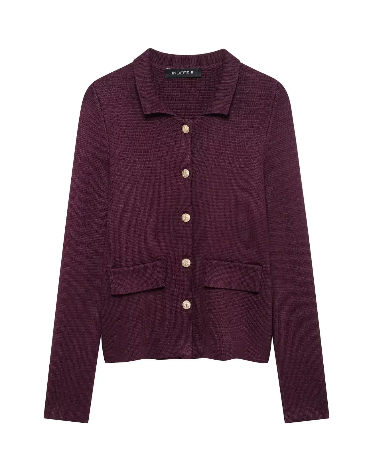 Conjunto Feminino Minimalista em Tricô – Jaqueta + Saia | Look Elegante