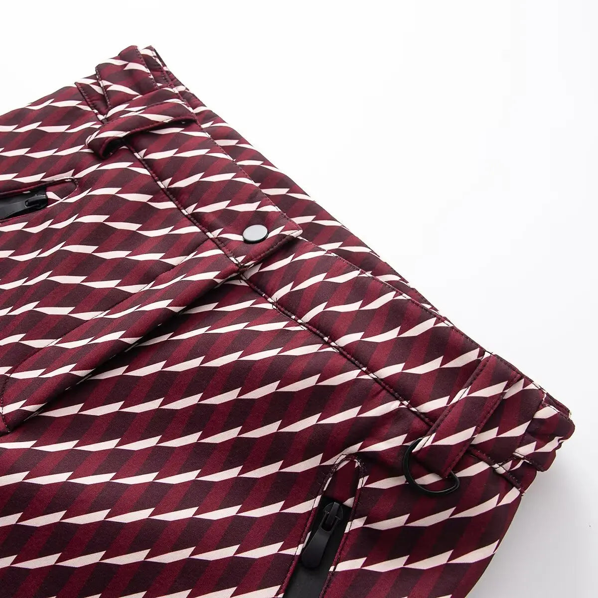 Conjunto Feminino de Inverno para Ski – Parka Acolchoada com Capuz e Calça Impermeável Corta-Vento