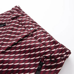 Conjunto Feminino de Inverno para Ski – Parka Acolchoada com Capuz e Calça Impermeável Corta-Vento