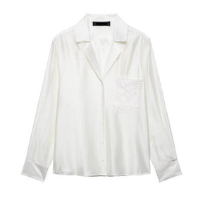 Camisa Elegante de Manga Longa – Modelagem Solta e Minimalista