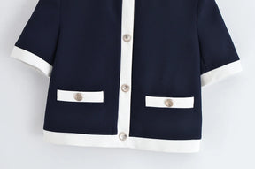 Conjunto Feminino Versátil – Blusa Básica com Recortes e Calça Reta Cintura Alta