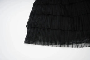 Vestido Longo - Luxo, com Bordado Feito à Mão e Saia em Camadas de Tule