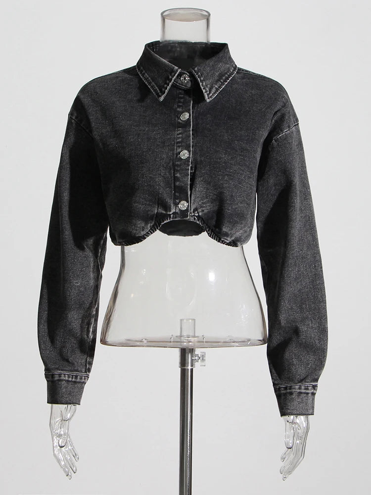 Conjunto Jeans top e saia cargo  - Novidade