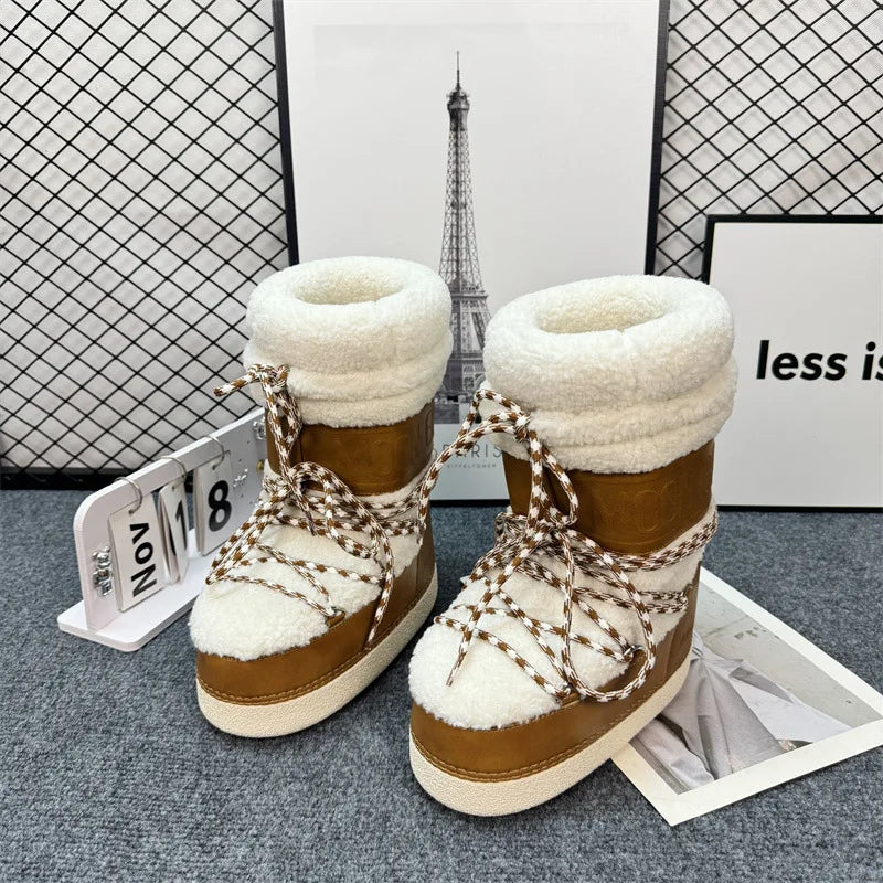 Bota de Inverno Aveludada Antiderrapante- Coleção SKI