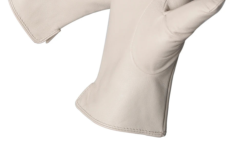 Luvas Femininas em Pelica (Couro de Ovelha) com Forro Aveludado e Toque para Tela – Elegância de Inverno