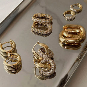 Brincos de Argola – Aço Inoxidável Banhado a Ouro