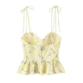 Corset Alta Costura com Estampa Floral