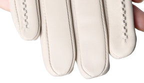 Luvas Femininas em Pelica (Couro de Ovelha) com Forro Aveludado e Toque para Tela – Elegância de Inverno