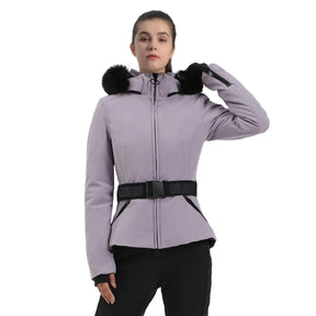 Jaqueta Feminina de Inverno para Ski e Snowboard – impermeável, Capuz e Tecnologia Corta-Vento