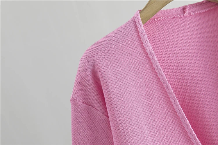 onjunto Executivo Feminino – Tricô Elegante com Casaco Longo e Saia