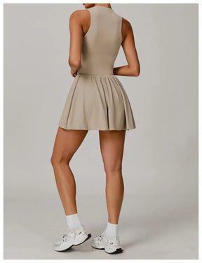 Vestido Esportivo com Saia Integrada – Conforto, Antiamassado e Secagem Rápida