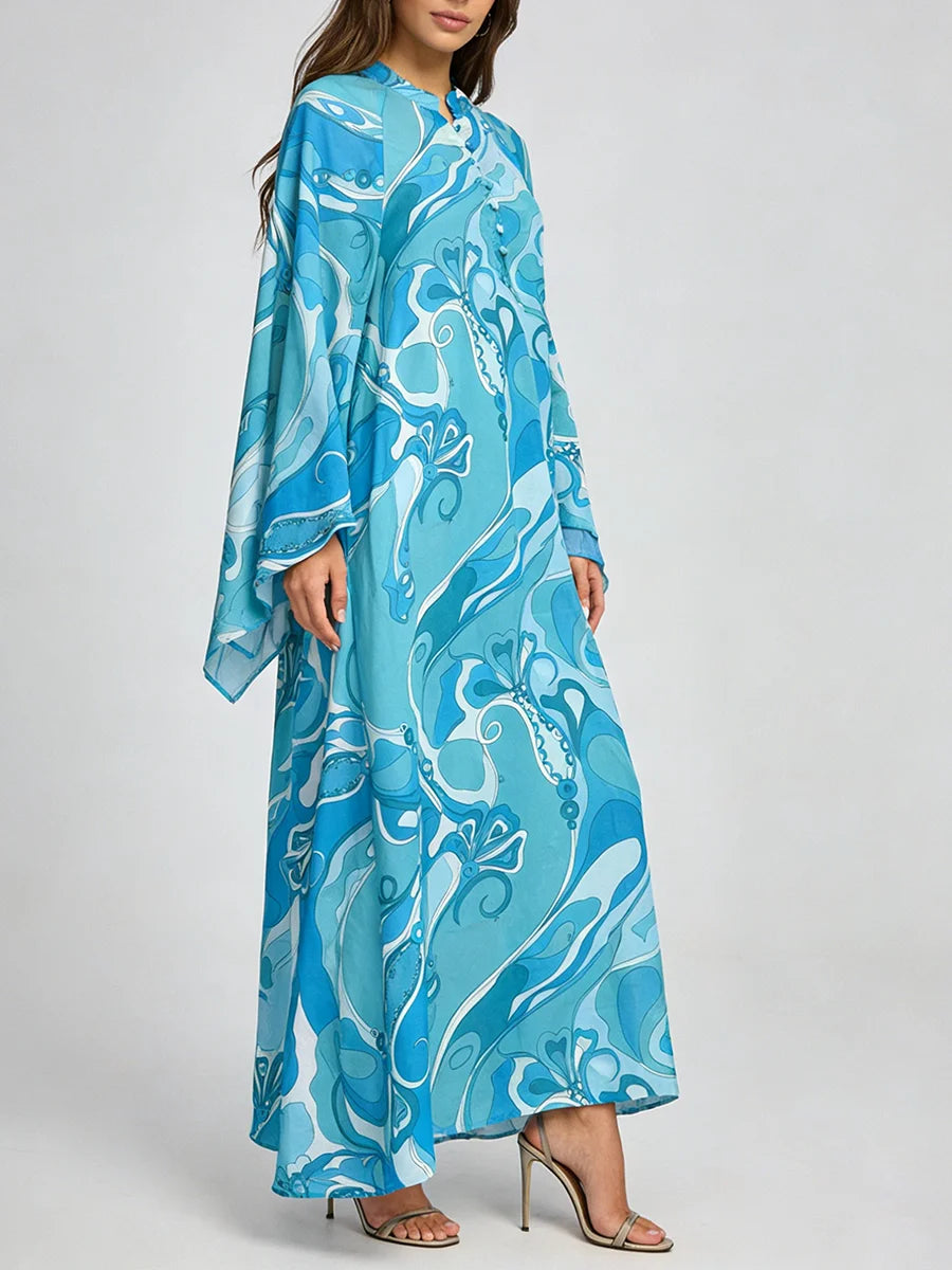 Vestido Longo Fluido Estampado