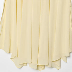 Conjunto Camisa com Babados & Saia Midi Casual Primavera/Verão