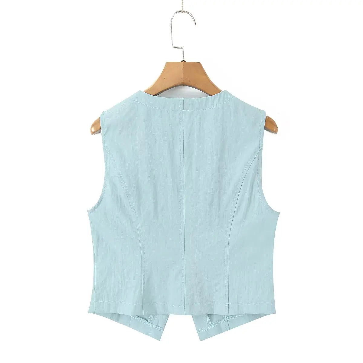 Conjunto – Colete Sem Mangas + Saia plissada com Bolsos