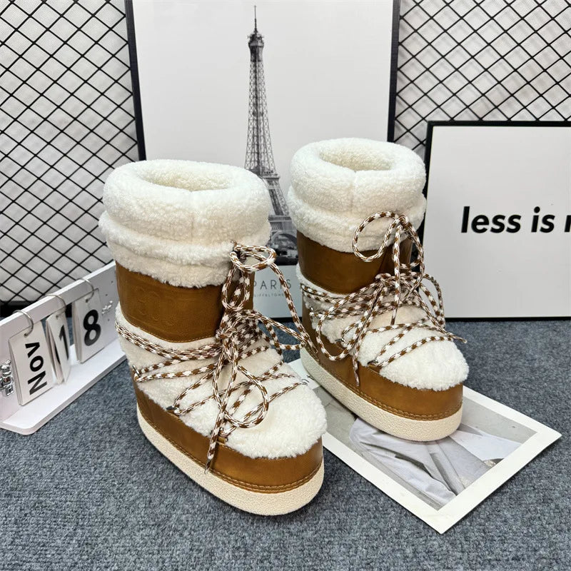 Bota de Inverno Aveludada Antiderrapante- Coleção SKI