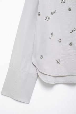 Conjunto Bordado com cristais - shorts e camisa