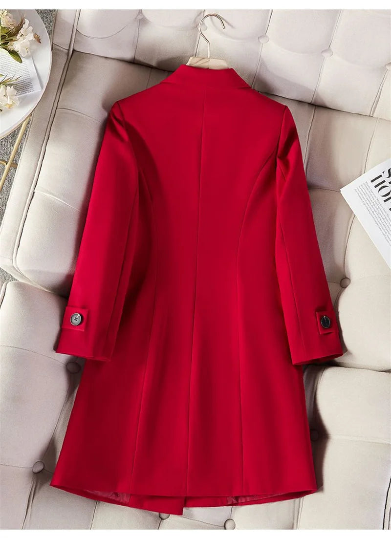 Sobretudo Botão Duplo Com bolsos