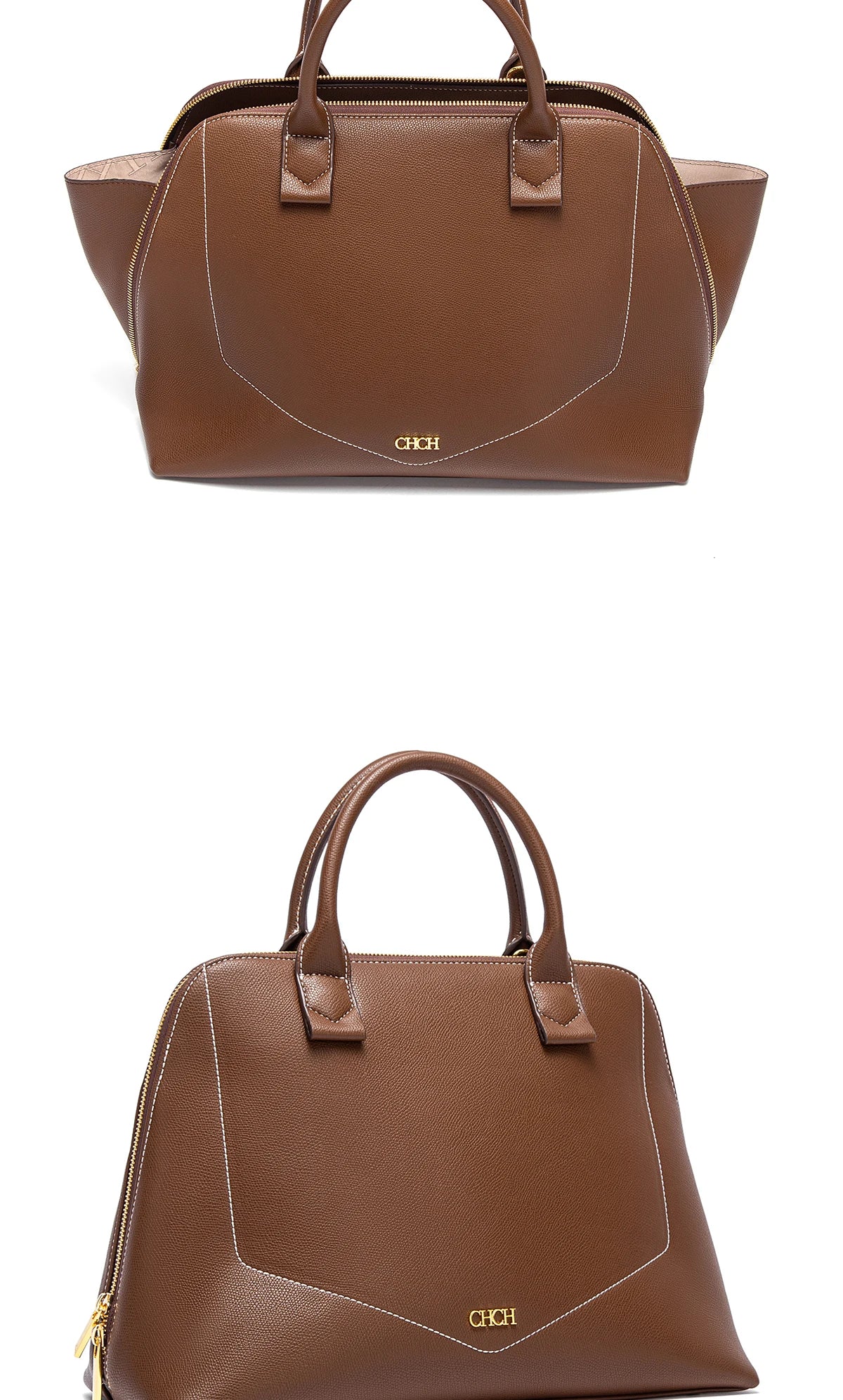 Bolsa CHCH Estruturada de Ombro com Amplo Espaço Interno e Acabamento Sofisticado