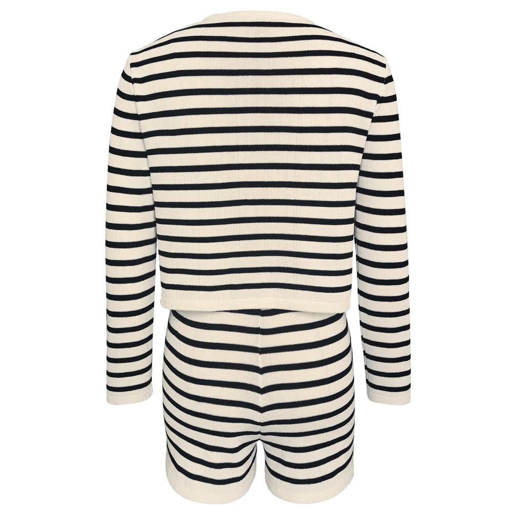 Conjunto Cardigan e shots Tricô - elegante e Sofisticado