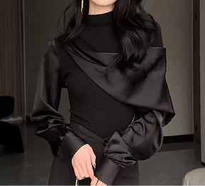 Blusa com Gola Alta Média – Elegância Sofisticada