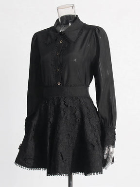 Conjunto Casual com Blusa Patchwork e Saia Mini – Estilo Chic e Atual