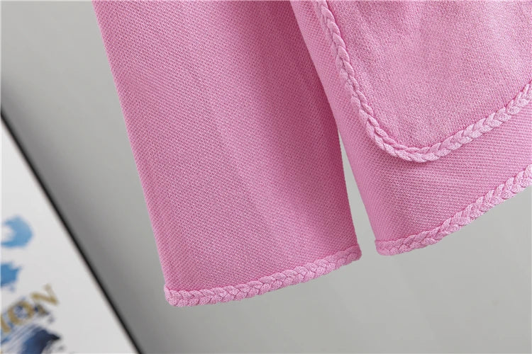 onjunto Executivo Feminino – Tricô Elegante com Casaco Longo e Saia