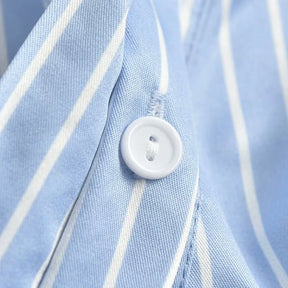 Camisa Listrada  Detalhe Bordado – Design Retrô e Elegância Atemporal