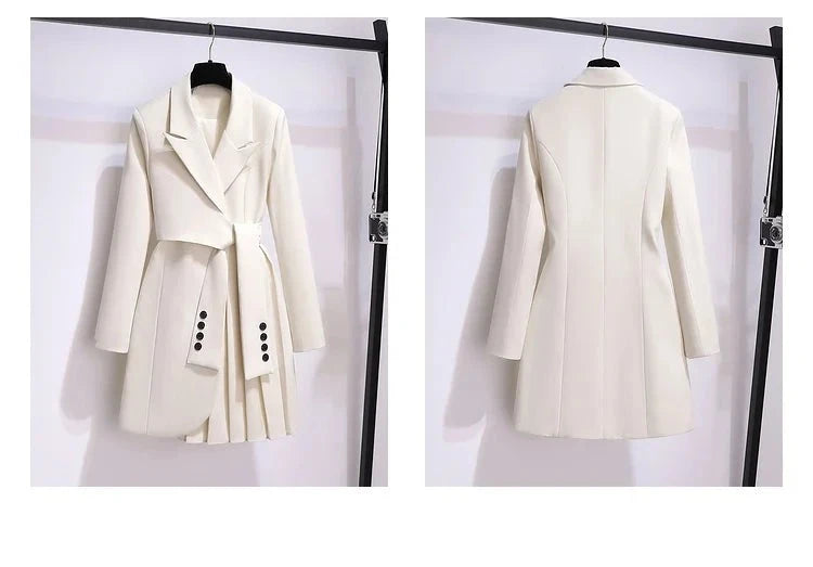 Vestido Com cinto Detalhe pregas - Elegante