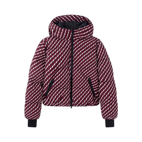 Conjunto Feminino de Inverno para Ski – Parka Acolchoada com Capuz e Calça Impermeável Corta-Vento