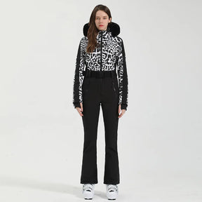 Macacão de Esqui Feminino GSOU SNOW – Peça Única, Acolchoado, Impermeável, Respirável e à Prova de Vento