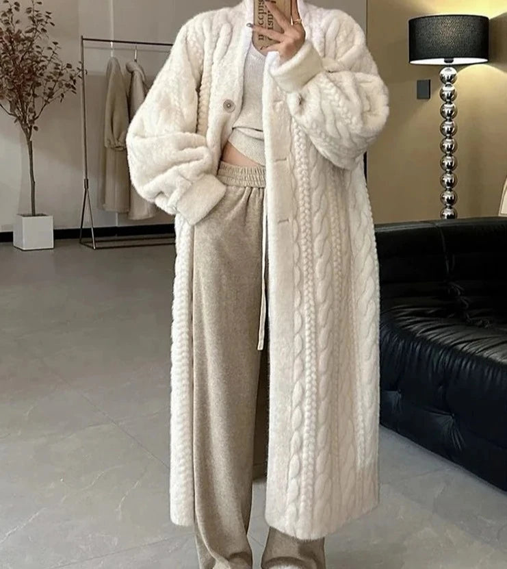 Sobretudo Blusão Tricô Super Quente