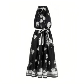 Vestido CHCH Elegante – Sem Mangas, Cintura Laçada e Caimento Perfeito