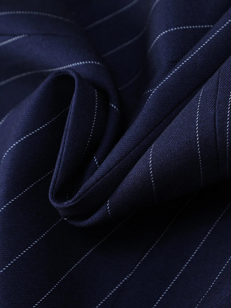 Conjunto Blazer e Calça alfaiataria - risca giz