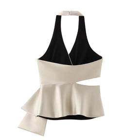 Top Estruturado com Meio Laço – Elegância Moderna em Corset