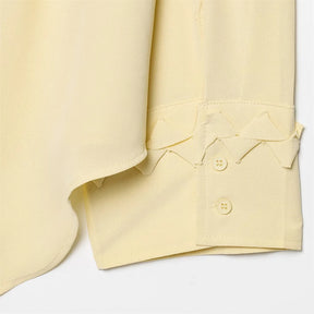 Conjunto Camisa com Babados & Saia Midi Casual Primavera/Verão