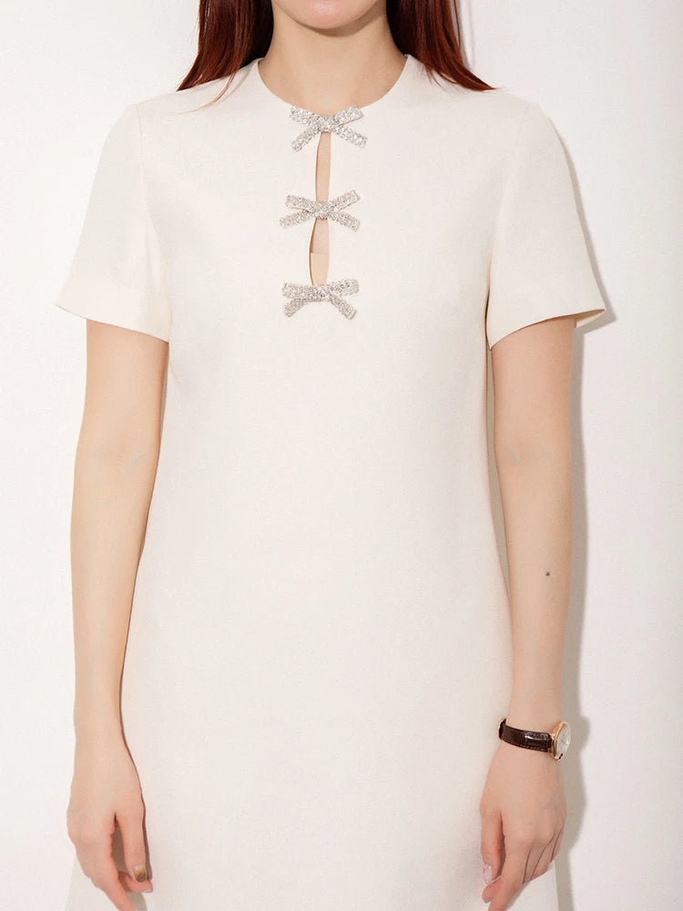 Vestido Com detalhe Laco Alfaiataria